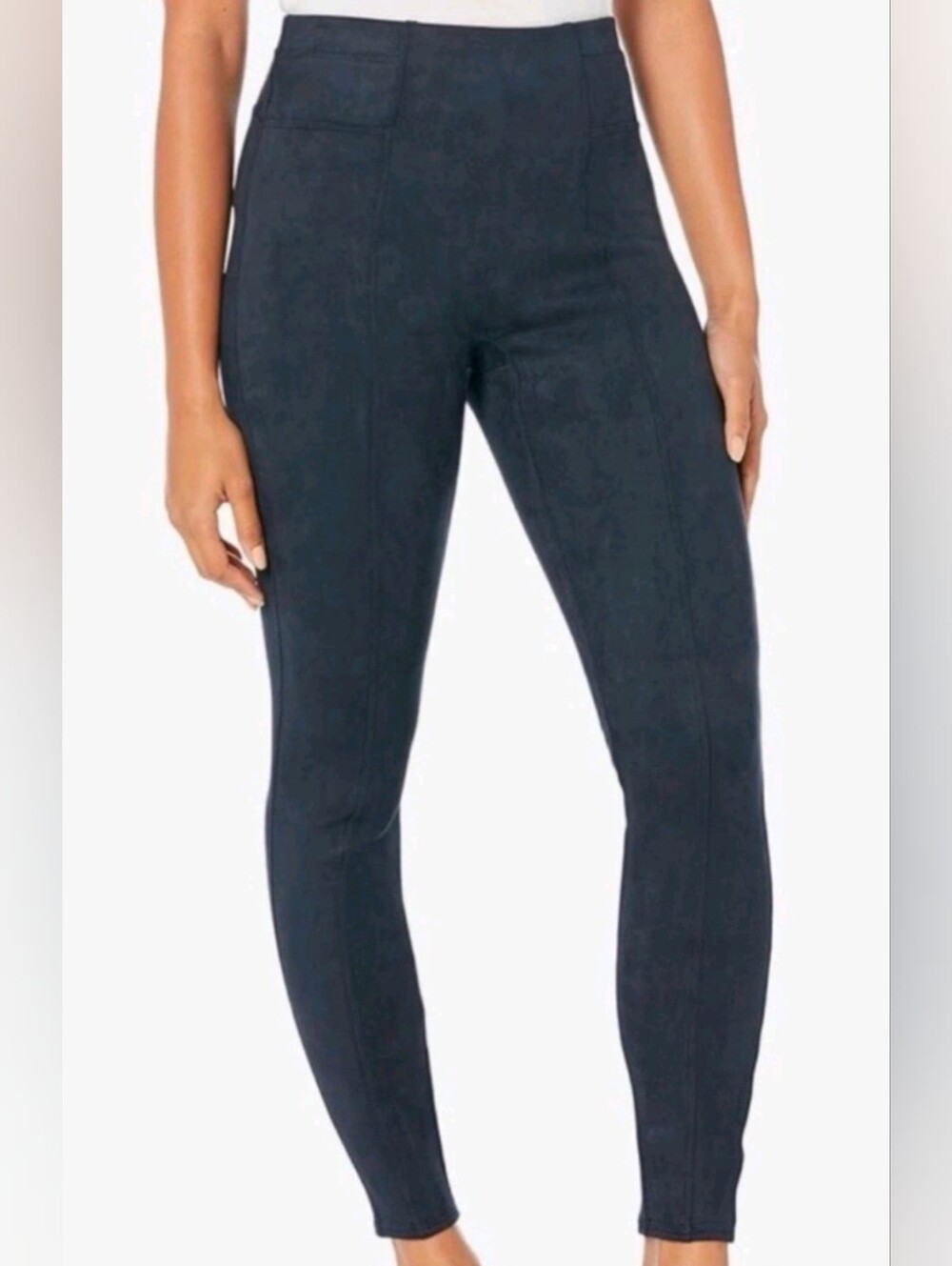 SPANX Faux Suede High Waisted Leggings Size Medium in Black